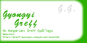 gyongyi greff business card